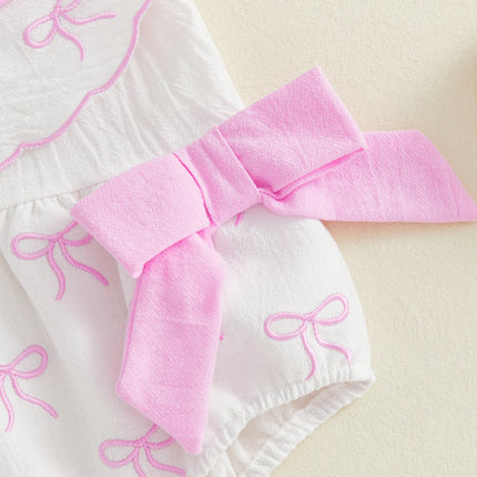 Baby Toddler Girl Bowknot Romper Doll Collar Sleeveless Bodysuit Cute Summer Infant Clothes 2026 New
