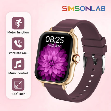 New Kids Study Partner Smart Watch 1.83'' HD Multi-Language Bluetooth Call Music Player Mini Games Calculator Perfect Gift 2026