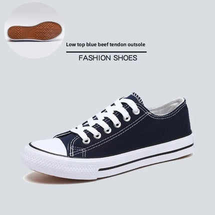 Unisex Casual Canvas Flat Shoes Spring Summer Breathable Rubber Sole Comfortable Slip-On Adults Flat Heel Fashionable Trendy