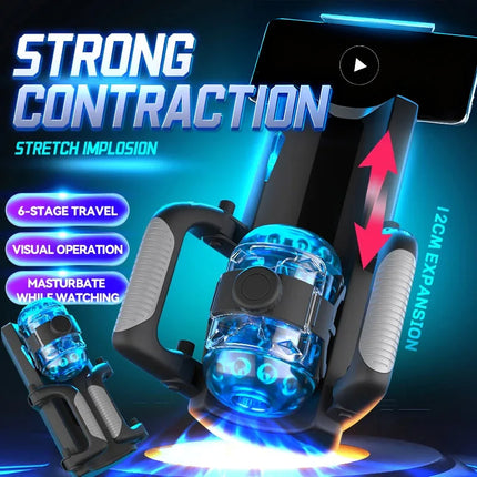 THRUSTING-PRO Thrusting High Speed Male Masturbator Machine Automatic Telescopic Vagina Masturbation Cup Sex Toy For Men