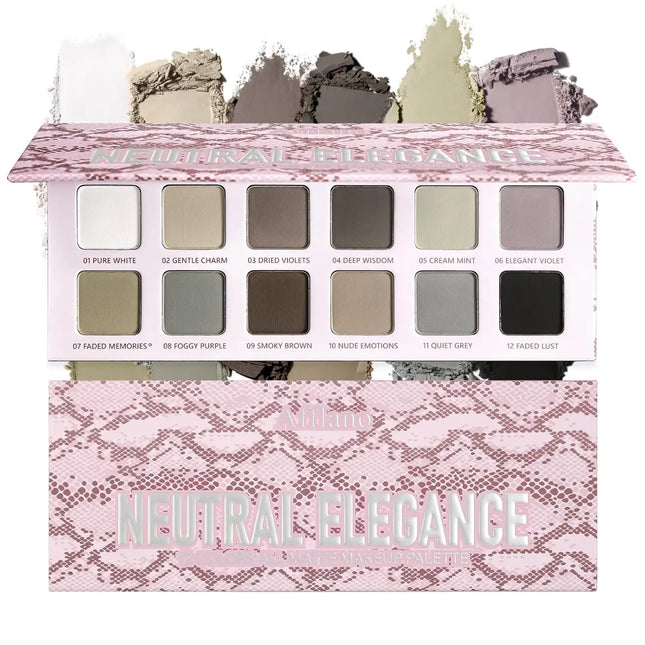 Afflano 12 Colors Eyeshadow Palette Powder Matte Shimmer Nude Beige Brown Natural Colors Highly Pigmented Blendable Eye Makeup