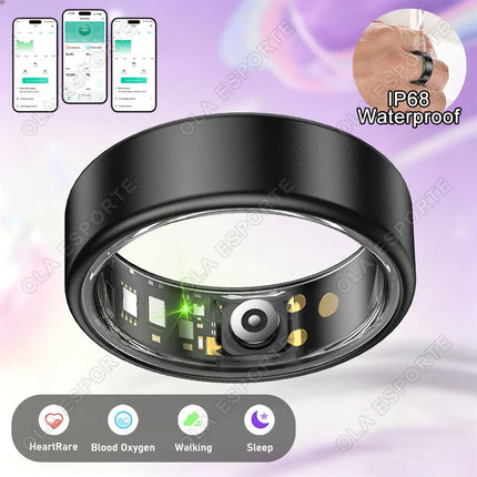 2026 Smart Ring Blood Pressure Heart Rate Sleep Monitoring Smartring IP68 & 5ATM Waterproof Sport Various Colors rings Man Women