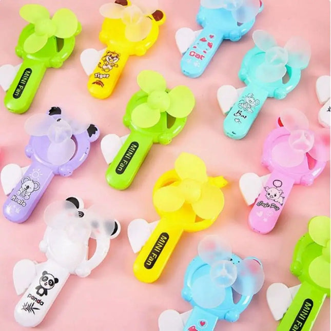 5Pcs High Quality Mini Summer Hand Pressure Fan Cartoon Party Toys Birthday Gifts Fan Portable Gift Fan Kids Adult