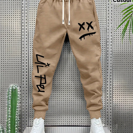 Geometric Print Casual Men'S Pants Street Fitness Multi-Functional Outfit Elastic Stretch Fabric