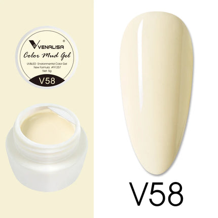 VENALISA Color Mud Gel Pure DIY Nail Art Design UV Gel Polish Professional Manicure Varnishes for Quality Artistry