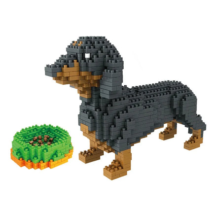 KNEW BUILT Dog Model Mini Building Block Toys Set for Kid Boy Girls Adult Beginner Teddy Hughes Corgi Collie Pet Style Bricks