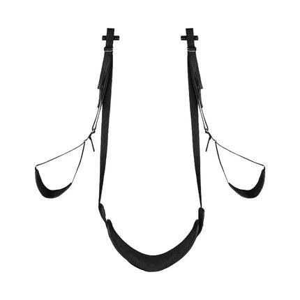 Black Hanging Door Sex Swing, No Need for Punching Adjustable Couple Flirting Swing with Plush Skin Inside Качели Для Взрослых18