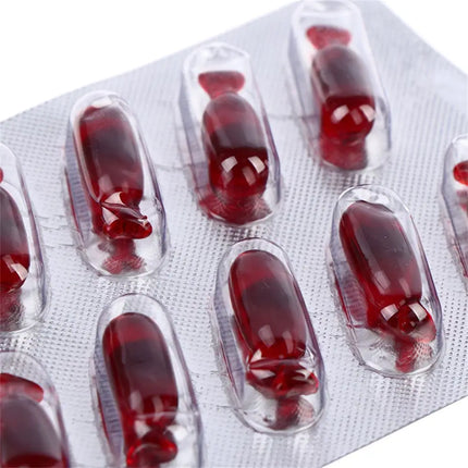 10Pcs Scary Halloween April Fools Day Vampire Party Props Trick  Prank  Fake Blood Pills Hematemesis Capsules
