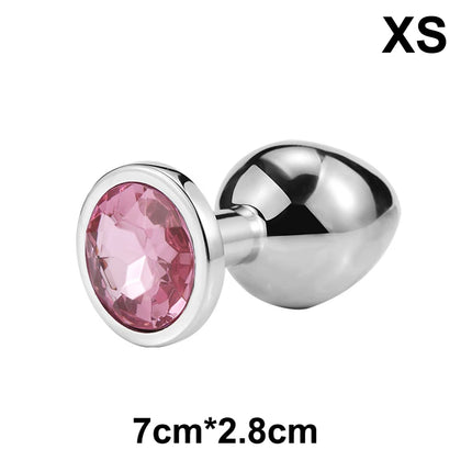 Metal Anal Plug Butt Diamond Plug Sexy Toy Gem Base Beginner Butt SM Toys For Women Men Couples Adult Game Anal Adult Products