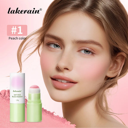 Lakerain Blush Stick Cheek Lip Tinted Moistured Long-wearing Flush Blusher Silky Brighten Blush Cream Cosmetics Matte Nakeup