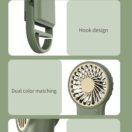 Portable Mini Fan With Carabiner,USB Rechargeable Silent Foldable Table Fan, Handheld Pocket Fan For Home Office Travel