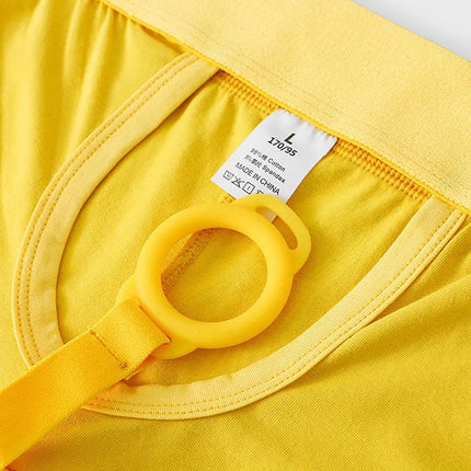 Front O-ring Underwear Mens Sexy Cotton Underpants Low Waist Underwear Briefs Exposed Cock Panties Ring Shorts