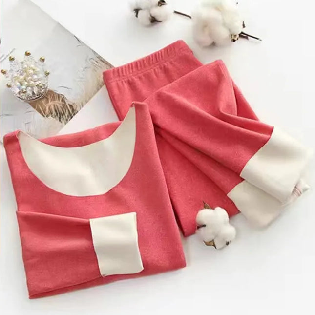 Women's Thermal Underwear Men Double-sided Fleece Seamless Thermal Clothing Warm Lingerie Set Winter Clothes Women 2 Piece Sets