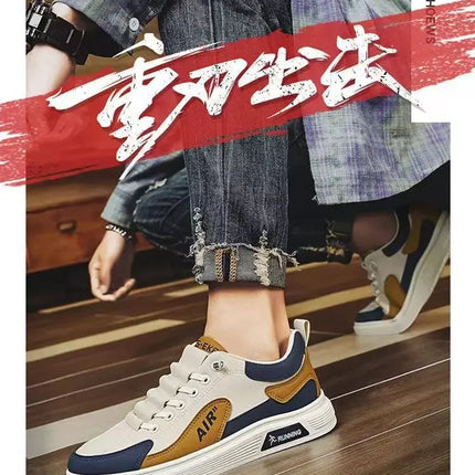 2025 ^Spring and Autumn New Men's Shoes Leather Low cut Fashion Trendy Running Sports Men's Casual Trendy Shoes