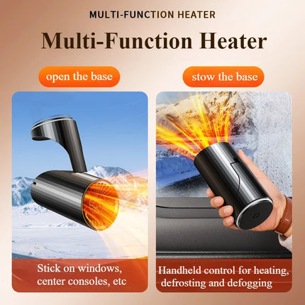 Eary Car Heater Portable Electronic Auto Fan Heater 12V 24V 150W 2 in 1 Fast Heating/Cooling 360°Rotating Car Defrost Defogger