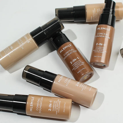 Face Foundation Cream Waterproof Long-Lasting Oil-Control Matte BB Cream Concealer Liquid Full Coverage Base Professional Makeup
