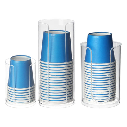 Acrylic Disposable Paper Cups Holder Cosmetic Cotton Storage Rack Bathroom Mouthwash Cup Dispenser Makeup Table Organizer