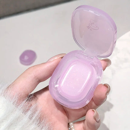 Jelly Fine Flash Blush Moisturizing Lip Cheek Dye Lip Gloss Long-lasting Brightening Natural Temperature Change Shimmer Blusher