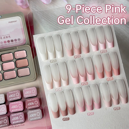 9 Colors Pink Patting Glue Smudge Canned High Saturation Popular Semi-Solid Nail Polish Glue Nail Salon Special