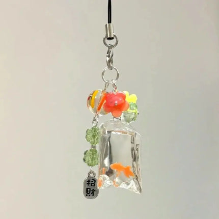 Y2K Charms Phone Pendant Cute Fish Sweet Girl Phone Lanyard Keychain For CCD Camera Girl Bag Schoolbag Ins Korea Jewelry