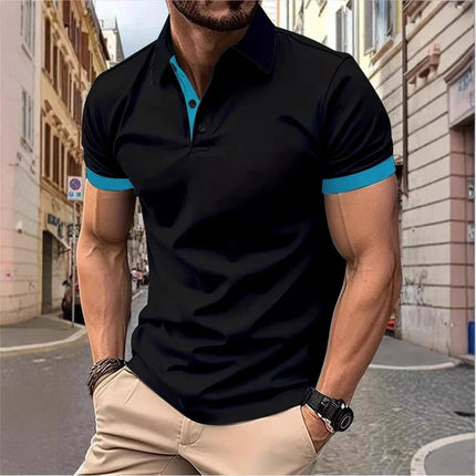 VOLCOM 2025 Men's Fashion Solid Short Sleeved Lapel Polo Shirt Summer Quick-drying Breathable Comfortable Harajuku Top