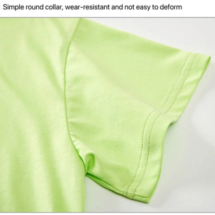1pcs Summer Pure Cotton Boys Girl Solid Color Tees Fashion Top Childrens Short Sleeve Clothes T-shirts Child Loose Casual Tshirt