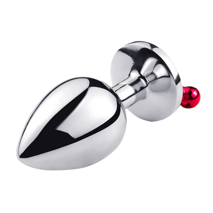 3 Size Metal Anal Plug Crystal and Bells Anus Dilator Sex Toys Bullet Stainless Steel Butt Plug Men Women Couples Adult Toys