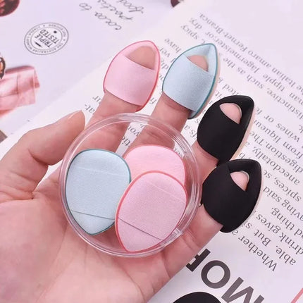 3/10Pcs Mini Finger Puff Foundation Small Air Cushion Powder Sponge Face Concealer BB Cream Cosmetic Applicator Makeup Tools
