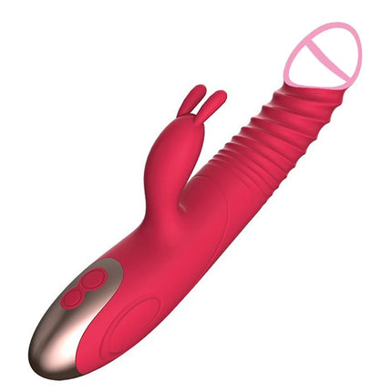 Rabbit Vibrator Telescopic Vibration Built-in ball Rotation Heating G spot Dildo Vibrator Female Masturbation Sex Toys for woman