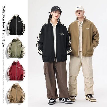 New Jacket Two-sided Long Sleeve Outdoor Men Coats Women Reversible Windproof Coats Splashproof Double-Sided Jackets Couple Top