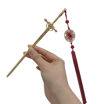 2023 New Vintage Chinese Women's Hair Stick Metal Glaze Flowers Hair Chopsticks Ladies Pearl Jewelry Hair Sticks Accessories