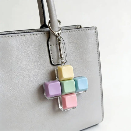 Press Keyboard Keychain Decompression Toy Macaron Axle tester Mechanical Keyboard Fidget Key Finger Toys For Adults Antistress