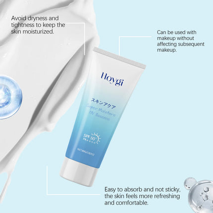 HOYGI SPF50 UV Sunscreen Hyaluronic Acid Face Cream Facial Protection Lotion For Men And Women Moisturizing Soothing Waterproof