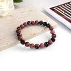 rhodonite with black veins / 6mm 18cm