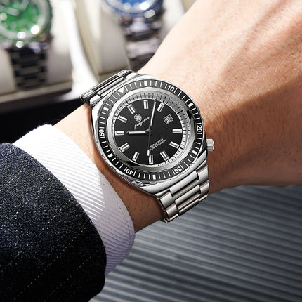 PAAZOMU Luxury Business Men Watch Date Week Waterproof Luminous Man Wristwatch Sport Stainless Steel Quartz Men's Watches Reloj