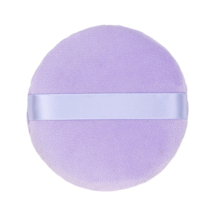 125mm圆形 Cotton Velvet Powder Puff Large Loose Powder Puff Makeup Artist Powder Puff Round Cotton Ribbon Hook Hand Glove Puff