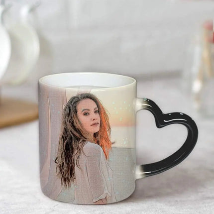 Customized Coffee Mugs Ceramic Magic Mug Pour In Hot Water Pictures Display Print Photo LOGO Text DIY Change Color Cup Gifts