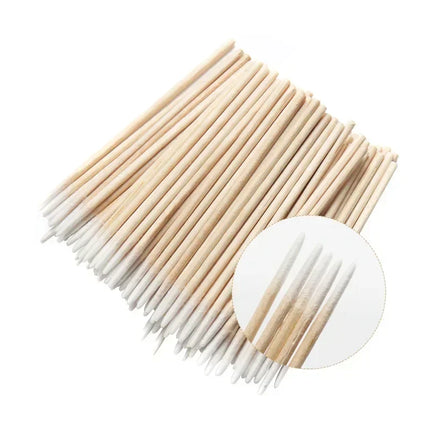 Cleaning Stick Nail Sprout Wooden Cotton Head Manicure Details Correction Nail Polish Makeup Remover Art Tool