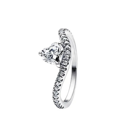 Hot Selling New 925 Silver,Heart-shaped,Snake Shaped,Snowflake Ring suitable for European Women' Holiday Gifts,Exquisite Jewelry