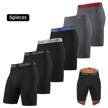 6pcs Set Long leg Boxer Men Underwear Male Brand Panties And Underpants For Homme Luxury Set Shorts Box Slip Briefs Soft