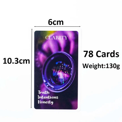 Hearts Hidden Secrets Oracle Deck 10.3*6cm Situations Cards Glossy Twin Flame Deck Feelings Messages Deck 78 Cards