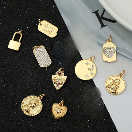 Heart Eye Star Charms for Jewelry Making Supplies Gold Color Angel Evil Blue Eye Pendant Design Diy Charms for Earrings Necklace