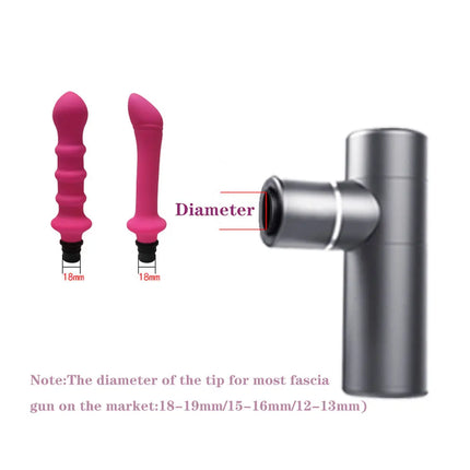 FREDORCH Sex Machine Attachments Fascia Gun Massage Head to Silicone Dildo Sex Toys for Men Women Vibrators Penis Masturbation