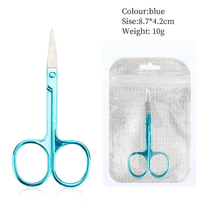 1pcs Eyebrow Scissor Eyelash Trimmer Facial Hair Remover Stainless Steel Nail Cuticle Manicure Scissor Beauty Makeup Tool