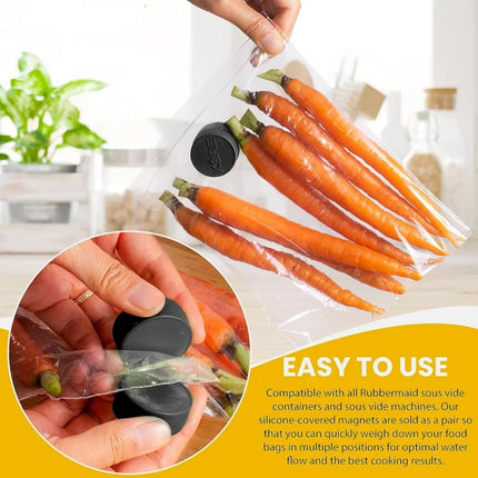 8-Pack Sous Vide Weights - Food-Safe Magnetic Weights for Slow Cooker & Sous Vide Bags | Heavy-Duty Kitchen Magnets to Keep
