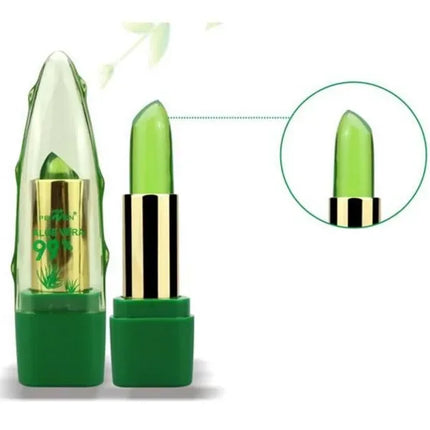 Aloe Vera Lipstick Batom Natural Temperature Change Color Jelly Lip stick Long Lasting Moistourizing Nutritious Lip Balm Makeup
