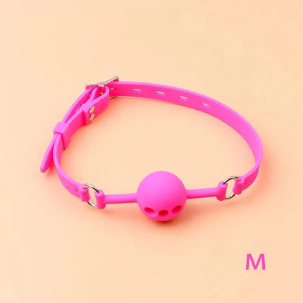 All Silicone Mouth Gag Breathable Ball Gag Adjustable Belt Mouth Sex Toys For Adult SM Games Sexyshop Erotic Accessories