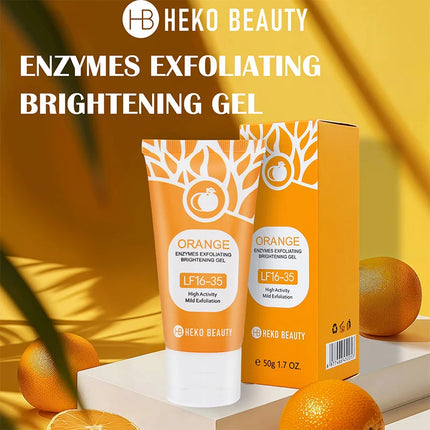 Orange Enzyme Exfoliating Gel Gentle Clean Pore Exfoliator Mild Remove Dead Skin Smooth Texture Hydrate Brighten Vitamin C Cream