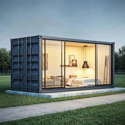 Customized Shipping Container House 40FT Luxury Expandable Modular Home With Complete Bathroom & Kitchen