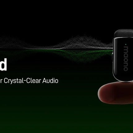 maono Wave T1 mini Wireless Lavalier Microphone Mini Lapel Mic for iPhone Android PC AI Noise Cancellation for Video Recording